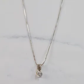 Luxury Element Youthful Twist Diamond Drop Pendant and Necklace | 0.33 ctw SZ 17" |