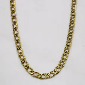 18k Yellow Gold Parallel Chain | 23" | Warm Light Minimal Glow
