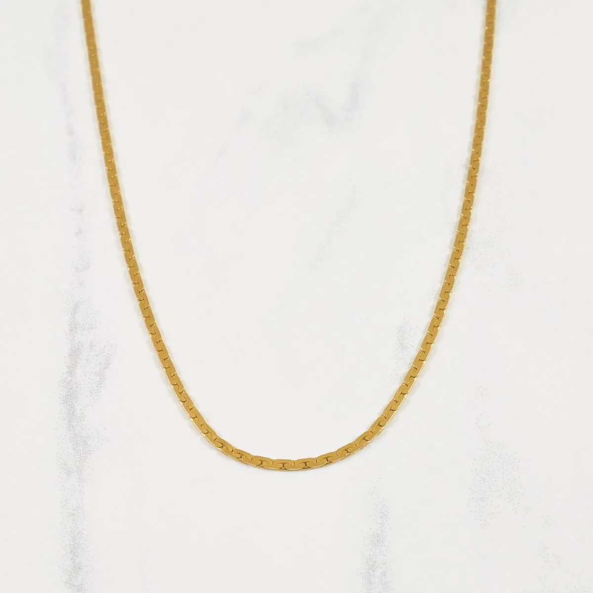 Modern pieces Expressive Edge 10k Yellow Gold Cobra Chain | 16" |