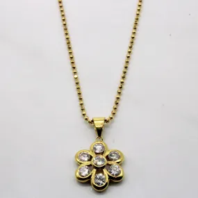 Diamond Flower Shaped Necklace | 1.02ctw | 16" | Daywear Fit Timeless Piece