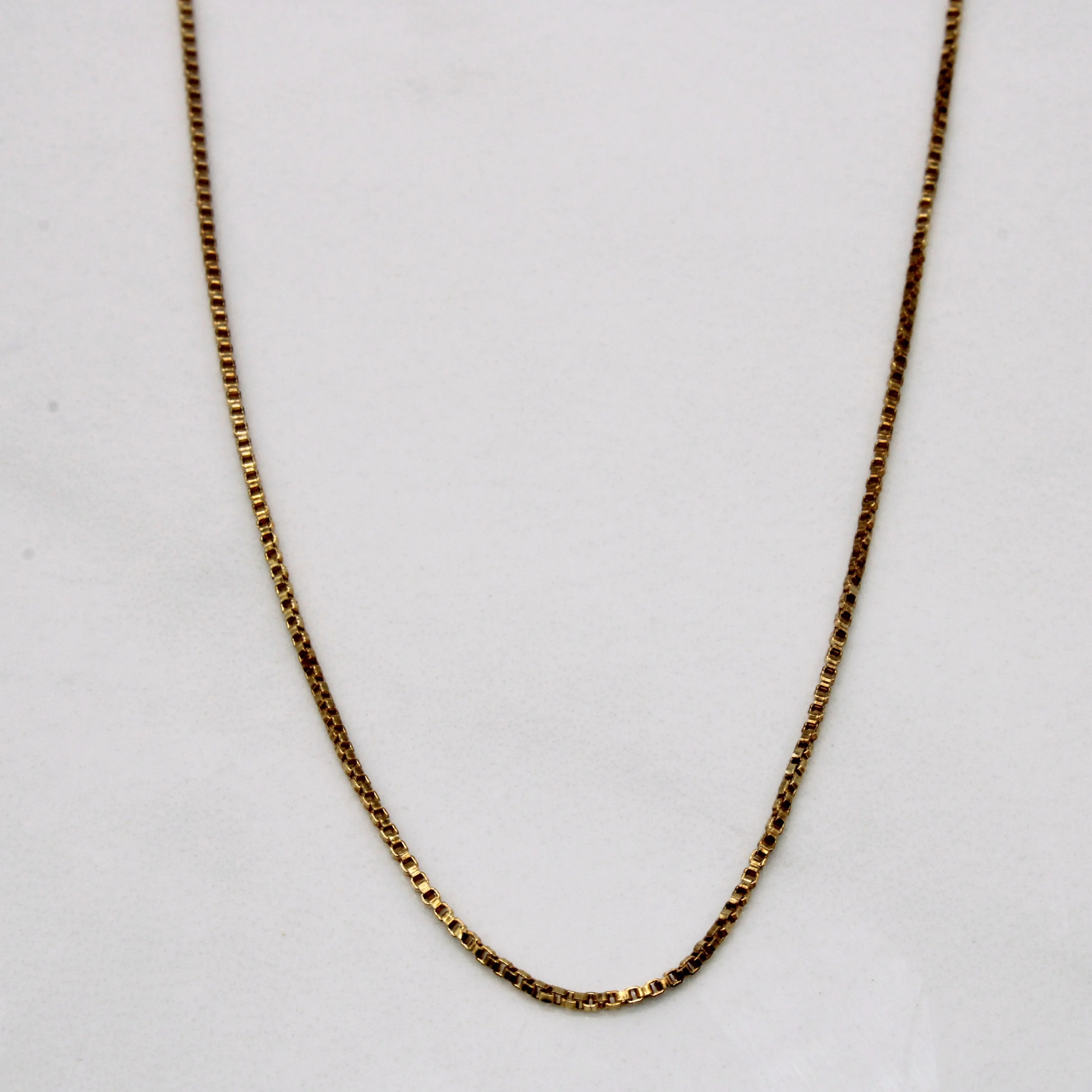 10k Yellow Gold Box Chain | 16" | Styled Accent