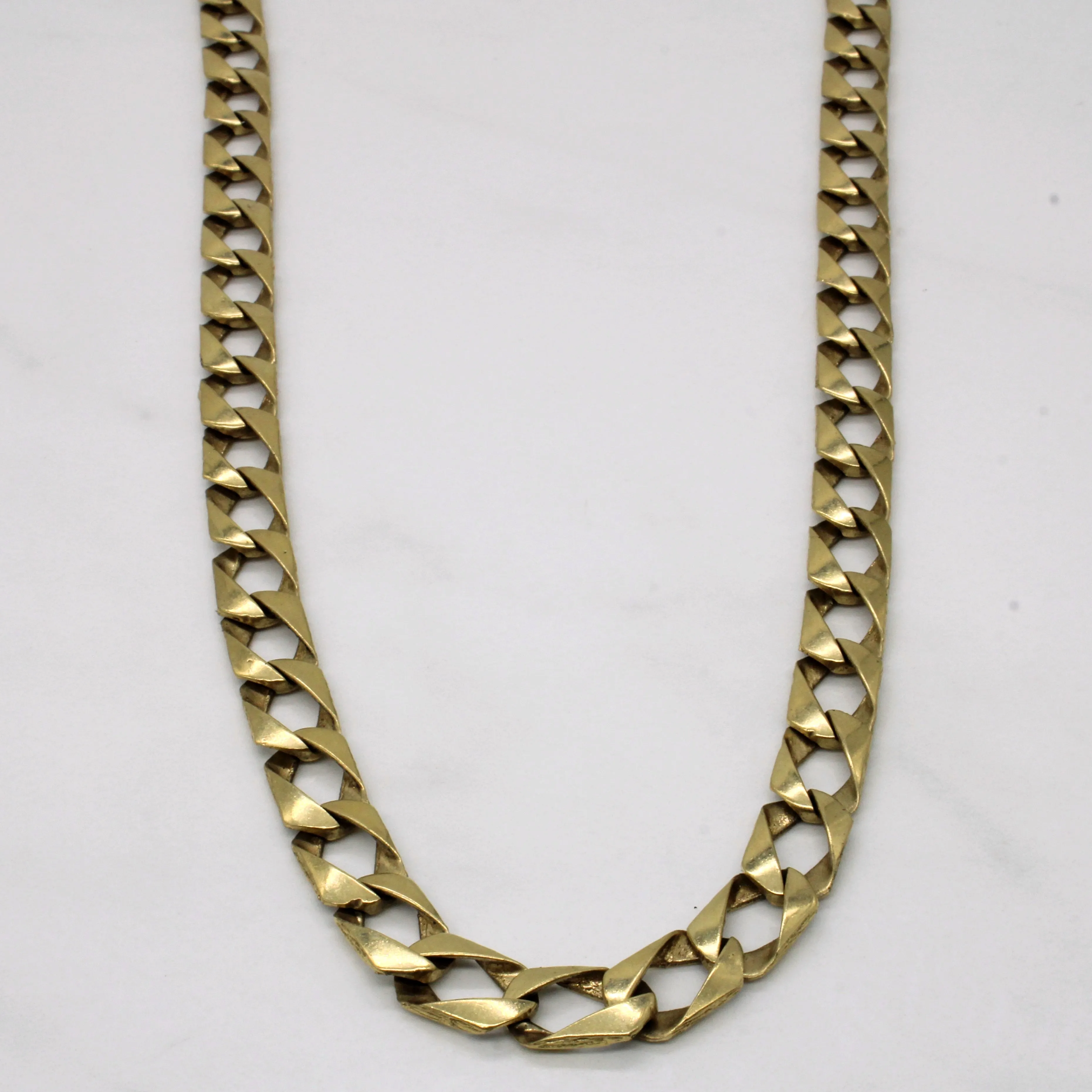 10k Yellow Gold Curb Link Chain | 22" | Unique Craft Simple Touch