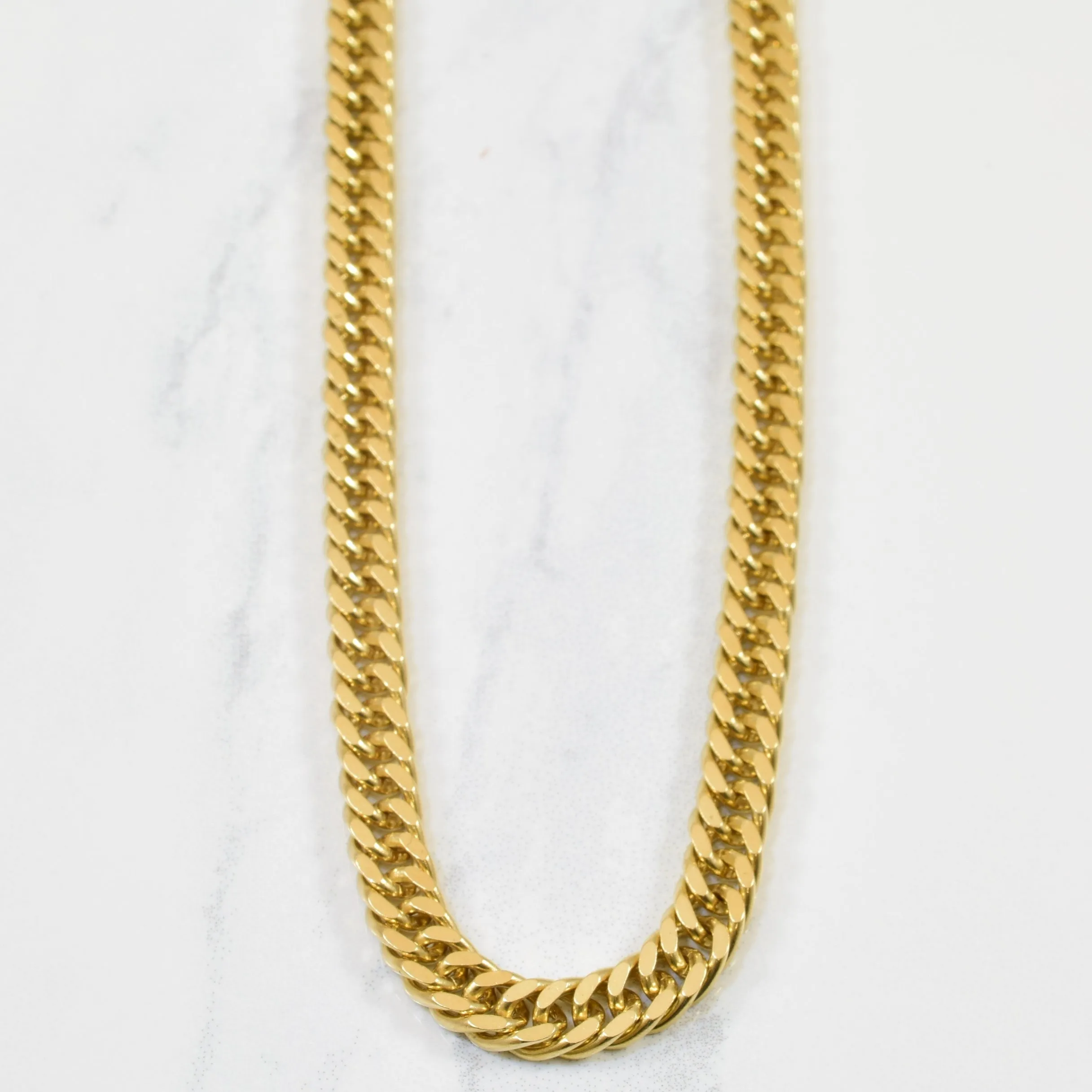 Evening Charm Elegant Occasion 10k Yellow Gold Double Curb Link Chain | 19" |