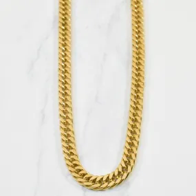 Evening Charm Elegant Occasion 10k Yellow Gold Double Curb Link Chain | 19" |
