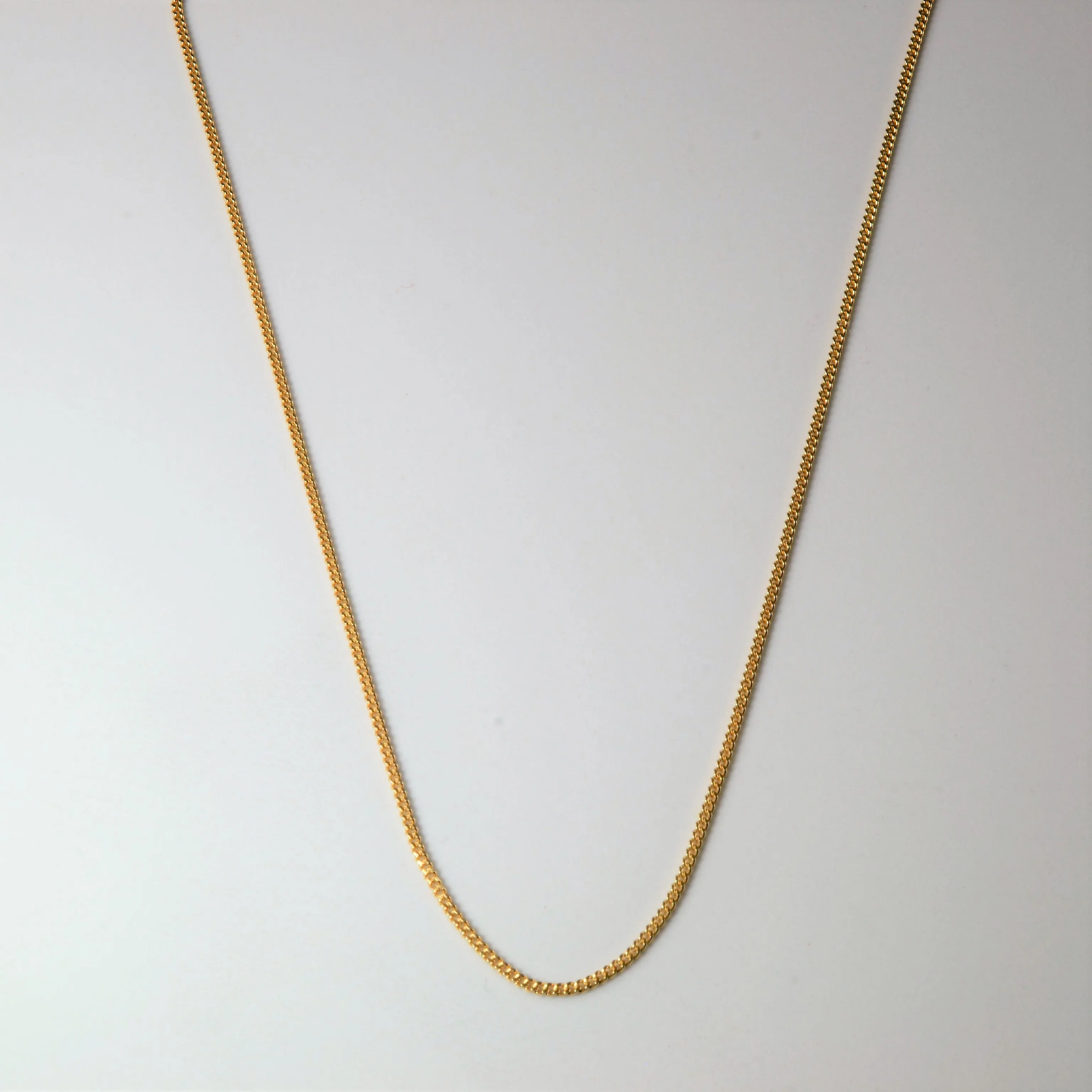 Stylish Look Vivid Charm 10k Yellow Gold Curb Chain | 16"|