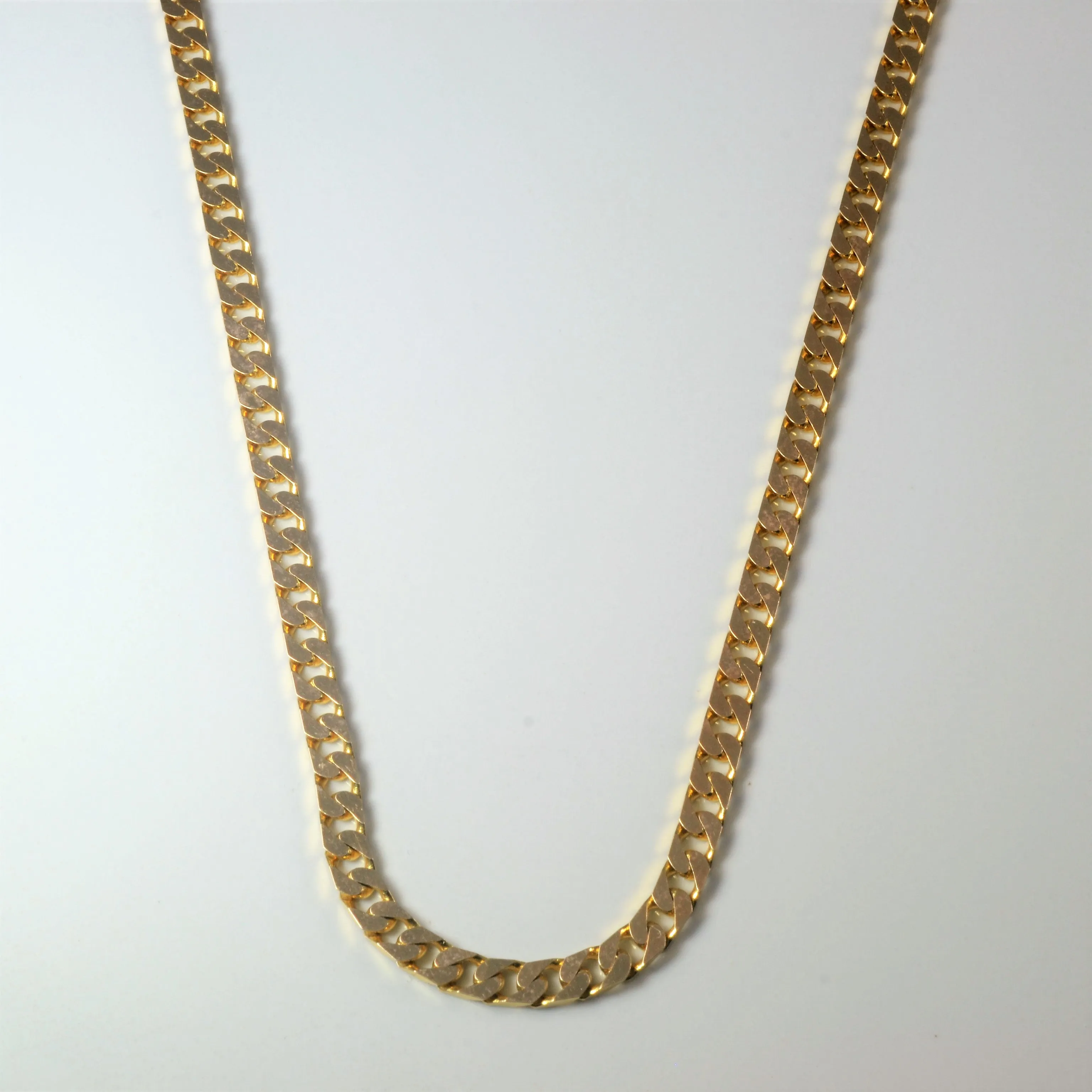 Natural Flow Bridesmaid Gift 10k Yellow Gold Curb Link Chain | 23" |