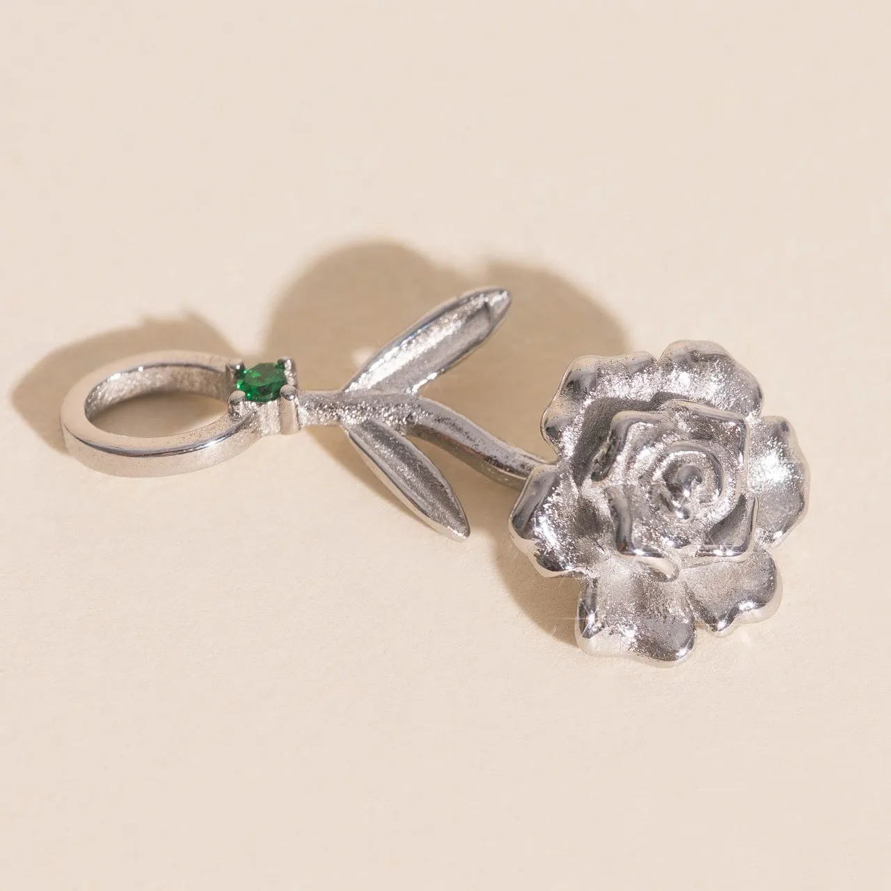 May Peony Birth Flower Necklace Charm Beautiful Ornament