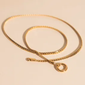 Green Piece Minimal Style Miami Chain Necklace