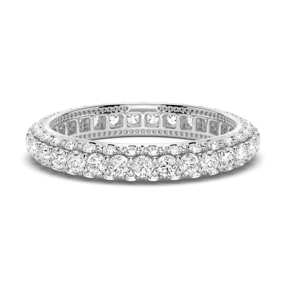 Micropav?? Moissanite Eternity Wedding Band Glamour Accessory Chic Sparkle
