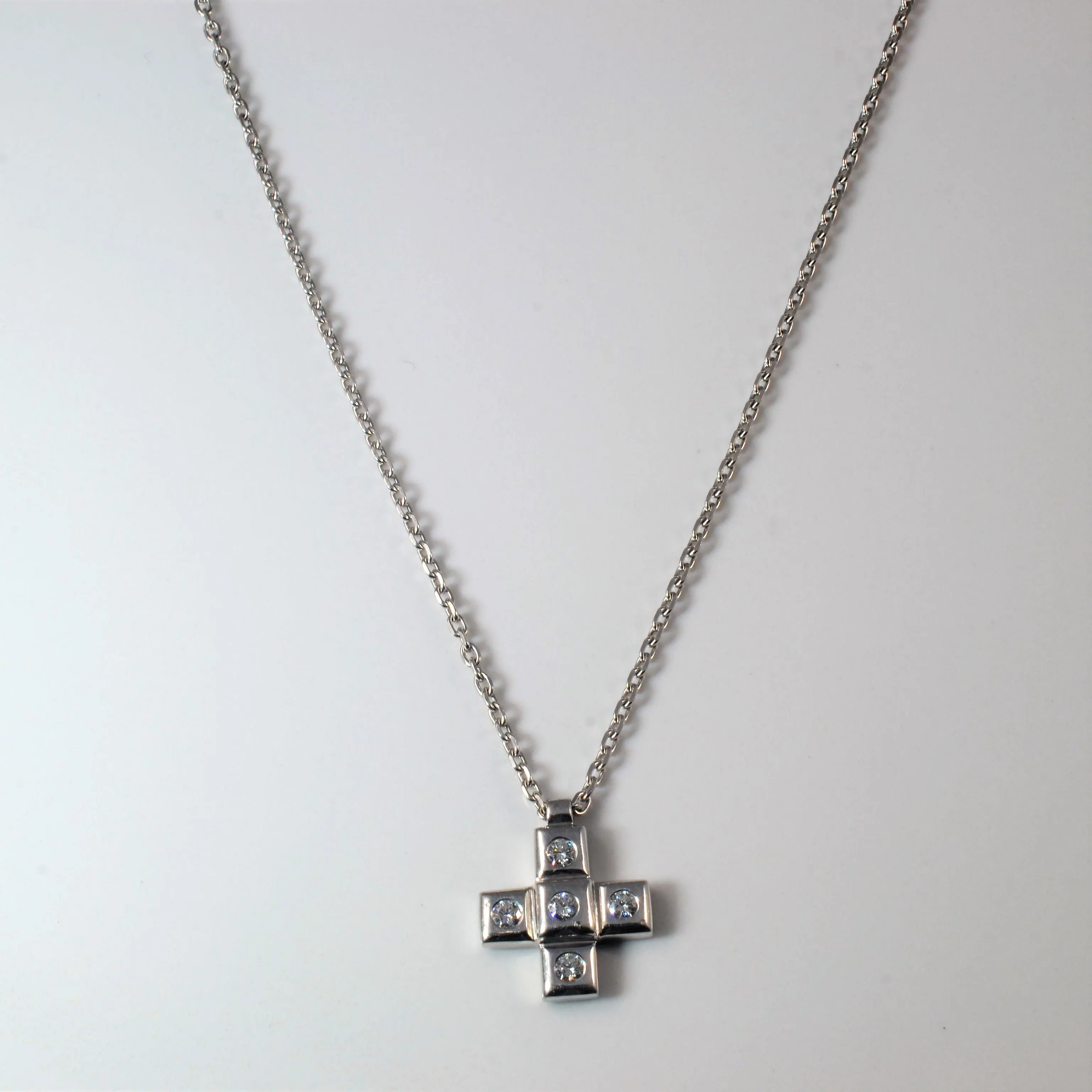 Light Play Millennium Hallmarked London Diamond Cross Necklace | 0.30ctw | 18" |