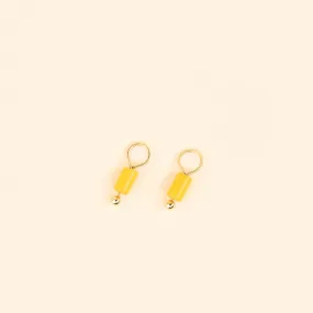 Mini Bead Huggie Hoop Charms Curved Accent