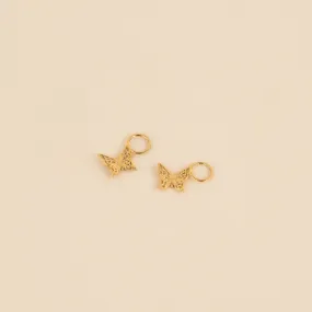 Mini Butterfly Huggie Hoop Charms Polished Product