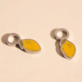 Contemporary Ornament Mini Lemon Huggie Hoop Charms