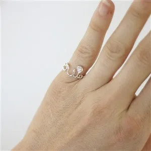Inspired Style Timeless Detail OUI RING WITH SWAROVSKI CRYSTAL