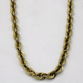 Bold Combo Statement Vibe 10k Yellow Gold Rope Chain | 27" |