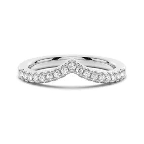 Unique Heart V Shaped Moissanite Wedding Band Timeless Accessory Everyday Present