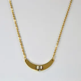 Yellow Gold Bar Necklace | 15" | Gift Appeal Casual Style