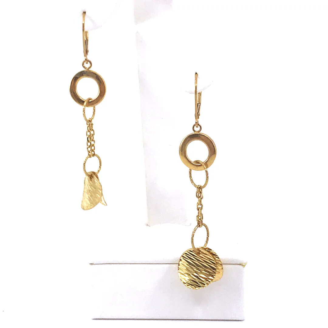Stunning Item 14K Gold Circle Earrings