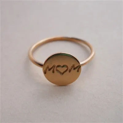 Quality Assurance Colorful Accent M?M STAMPED DISK RING
