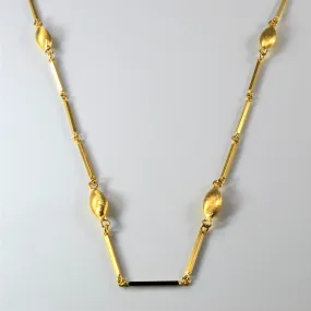 Signature Touch Beaded Gold Necklace | 26" |
