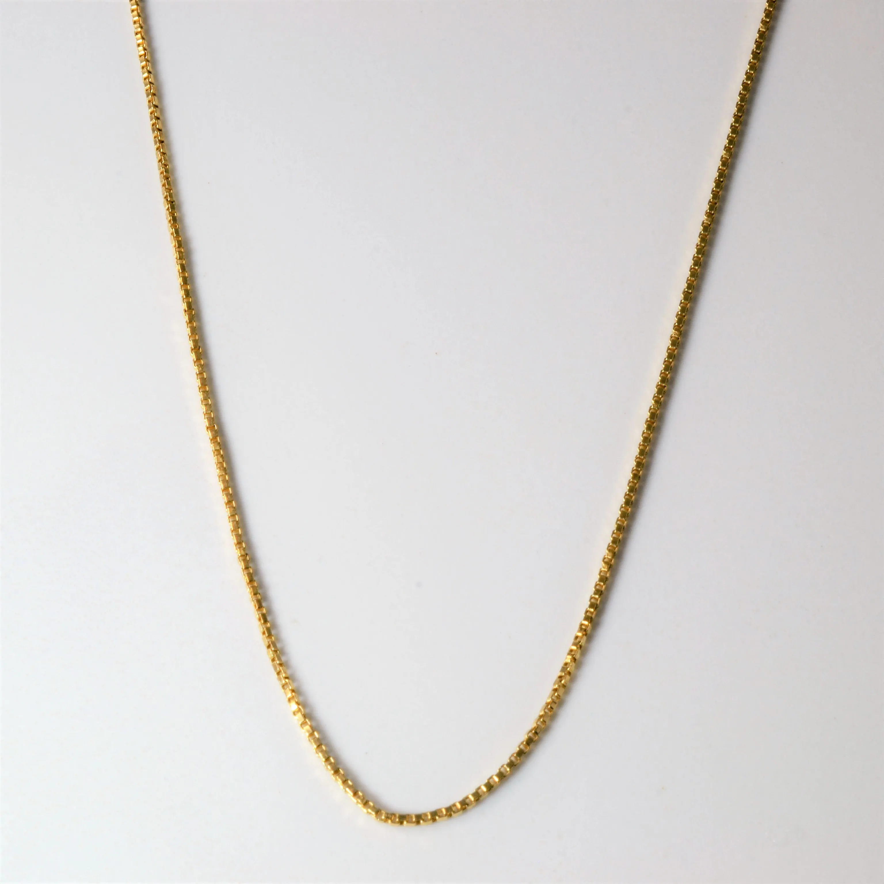 14k Yellow Gold Box Chain | 21" | Minimal Appeal Handmade Elegance
