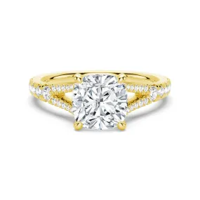 Cushion Cut Split Shank Moissanite Engagement Ring Expert Service