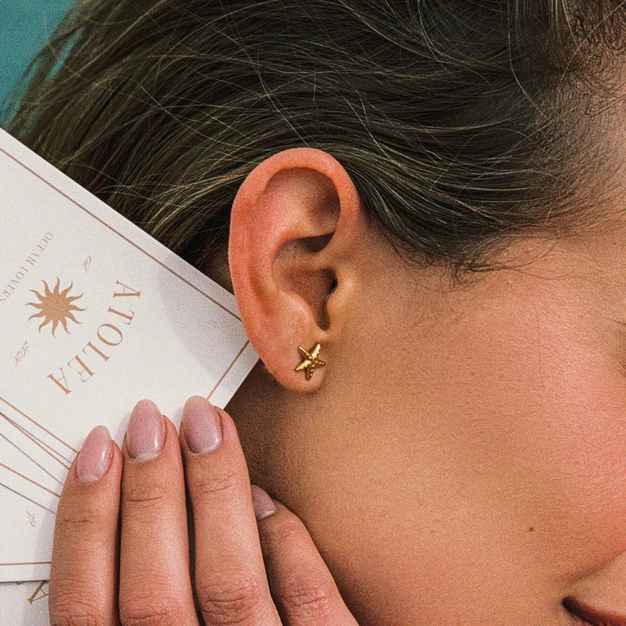 Starfish Earrings Winter Embellishment