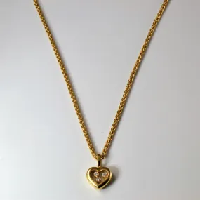 Close Up Chopard' Happy Diamonds Icons Pendant Necklace | 0.15ctw | 16"|