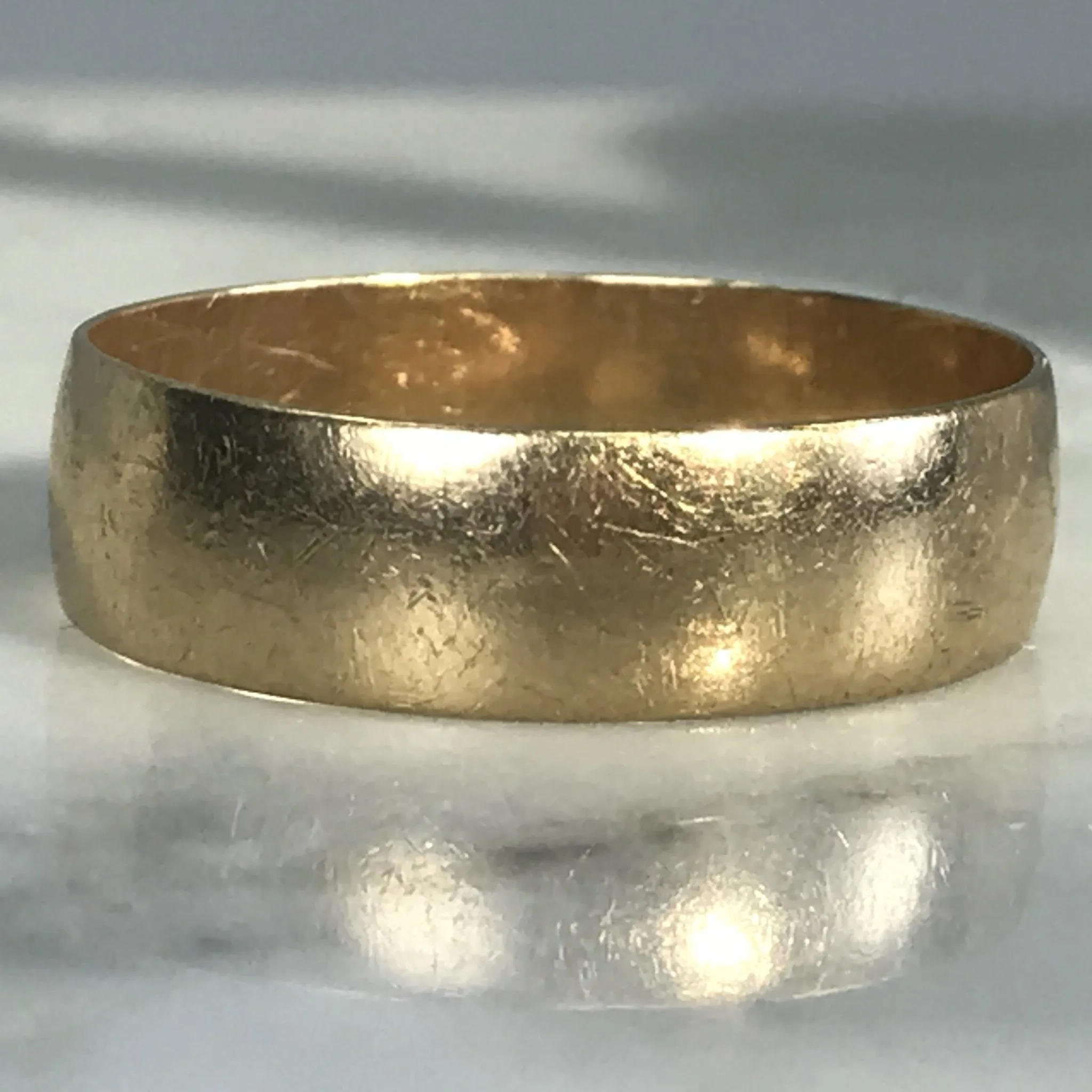 Amazing Embellishment Sentimental Gift Vintage Mens Gold Wedding Band. Thumb Ring. Stacking Band. Estate Jewelry. Size 10. 1930s
