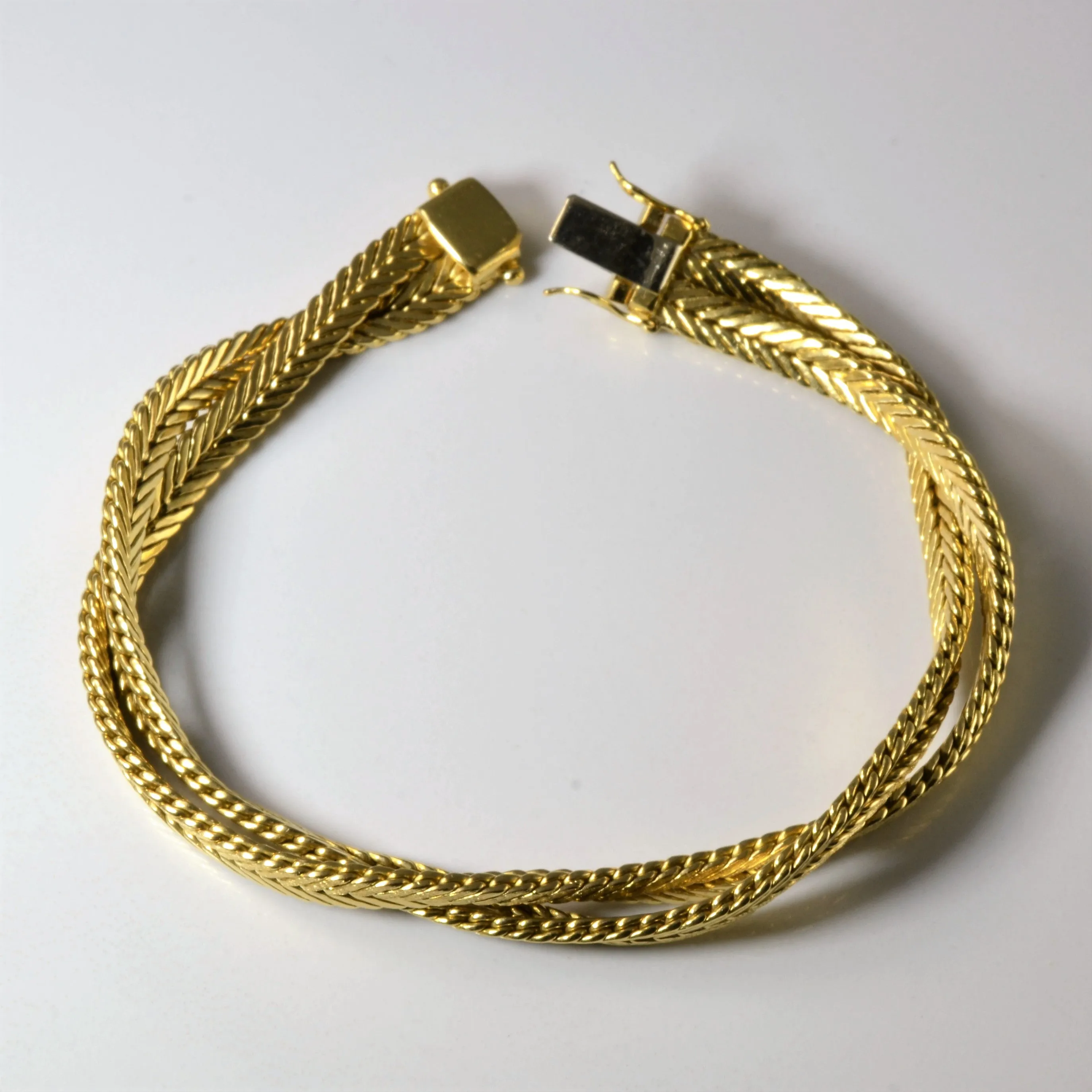 Gift Choice Sophisticated Style Braided Foxtail Chain Bracelet | 8" |