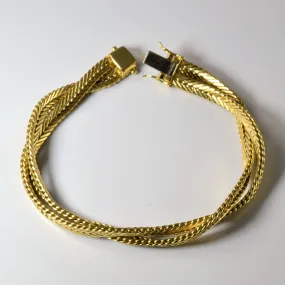 Gift Choice Sophisticated Style Braided Foxtail Chain Bracelet | 8" |