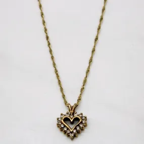 Diamond Heart Pendant & Necklace | 0.16ctw | 18" | Sophisticated Embellishments