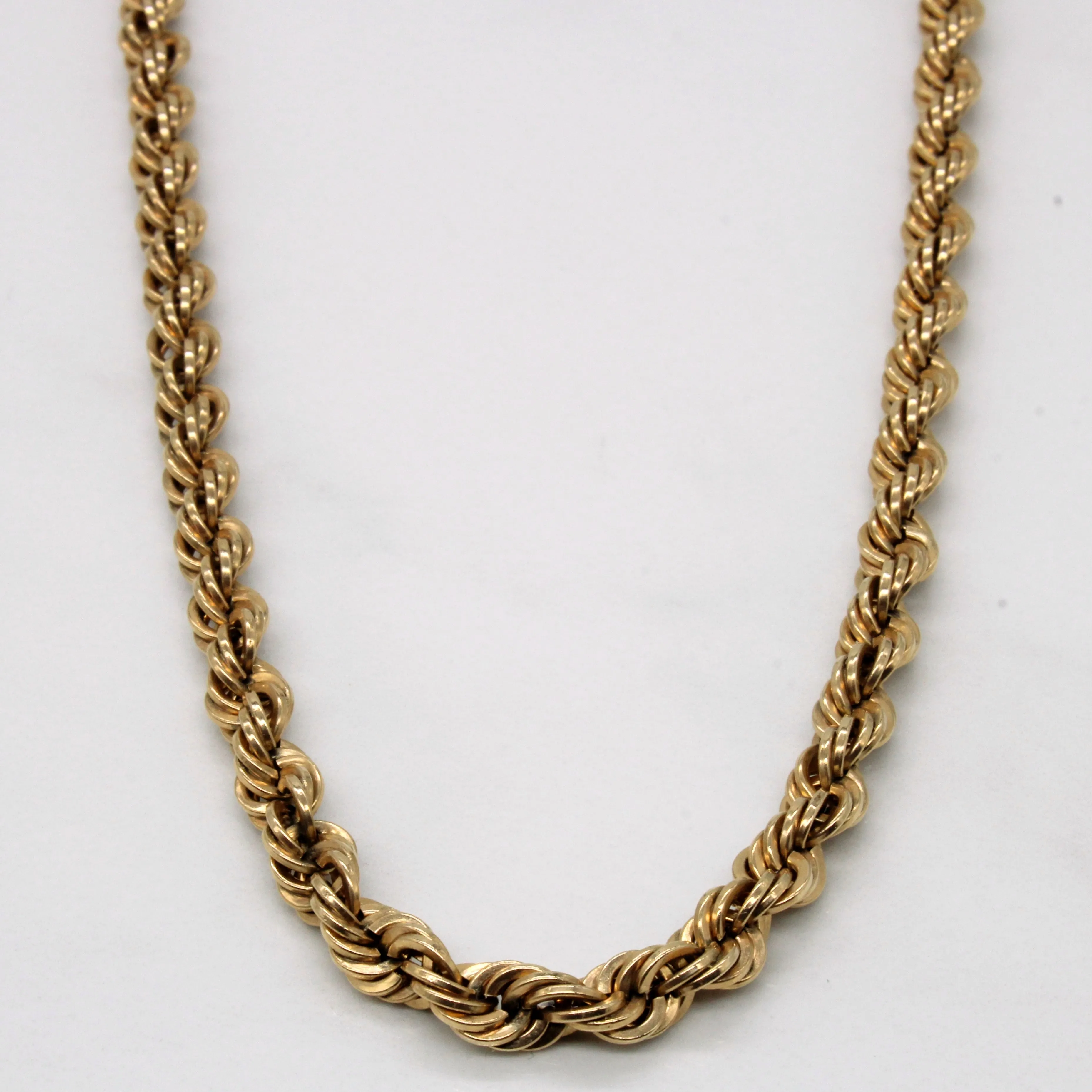 Ethereal Feature Vintage Italian 18k Yellow Gold Rope Chain | 26" |