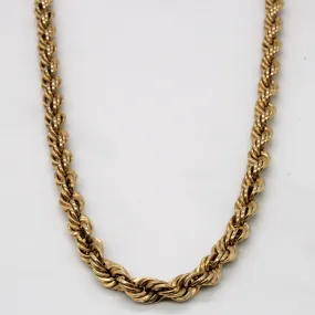 Ethereal Feature Vintage Italian 18k Yellow Gold Rope Chain | 26" |