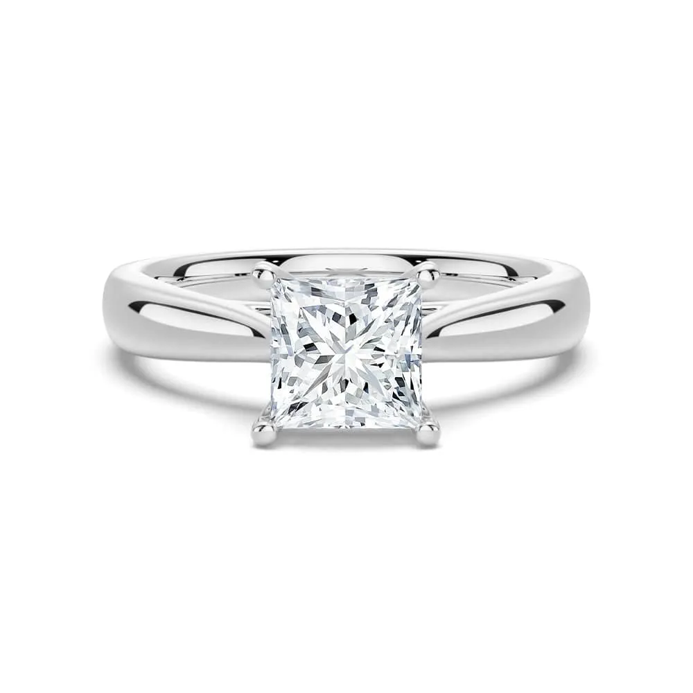 Structured Design 1.5 CT. Princess Cut Solitaire Engagement Ring