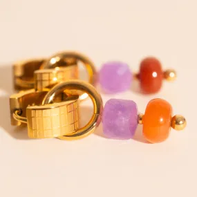 Mulberry Huggie Hoop Charms Bright Adornment