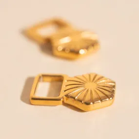 Brilliant Appearance Ornate Aesthetic Mystic Chunky Huggie Hoop Charms