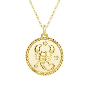 Scorpio Constellation Lab Grown Diamond Birthstone Pendant Necklace Modern Line Contemporary Look