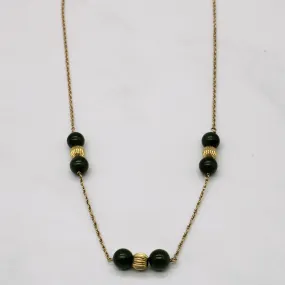 Nephrite Jade Bead Necklace | 6.00ctw | 15" | Anniversary Present