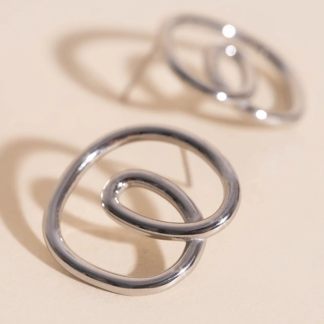 Rip Tide Stud Earrings Classic Finish