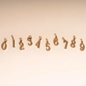 On Trend Numbers Necklace Charm 2-Pack (Gold)