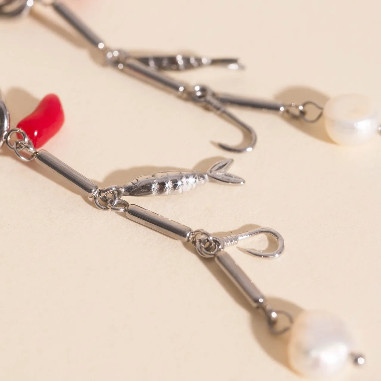 Ocean Bait Huggie Hoop Charms Radiant Look