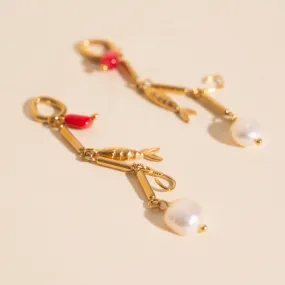 Ocean Bait Huggie Hoop Charms Decorative Product Stylish Adornment