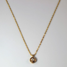 Photo Look Stylish Pop Old Mine Cut Diamond Necklace | 0.07ct | 17" |