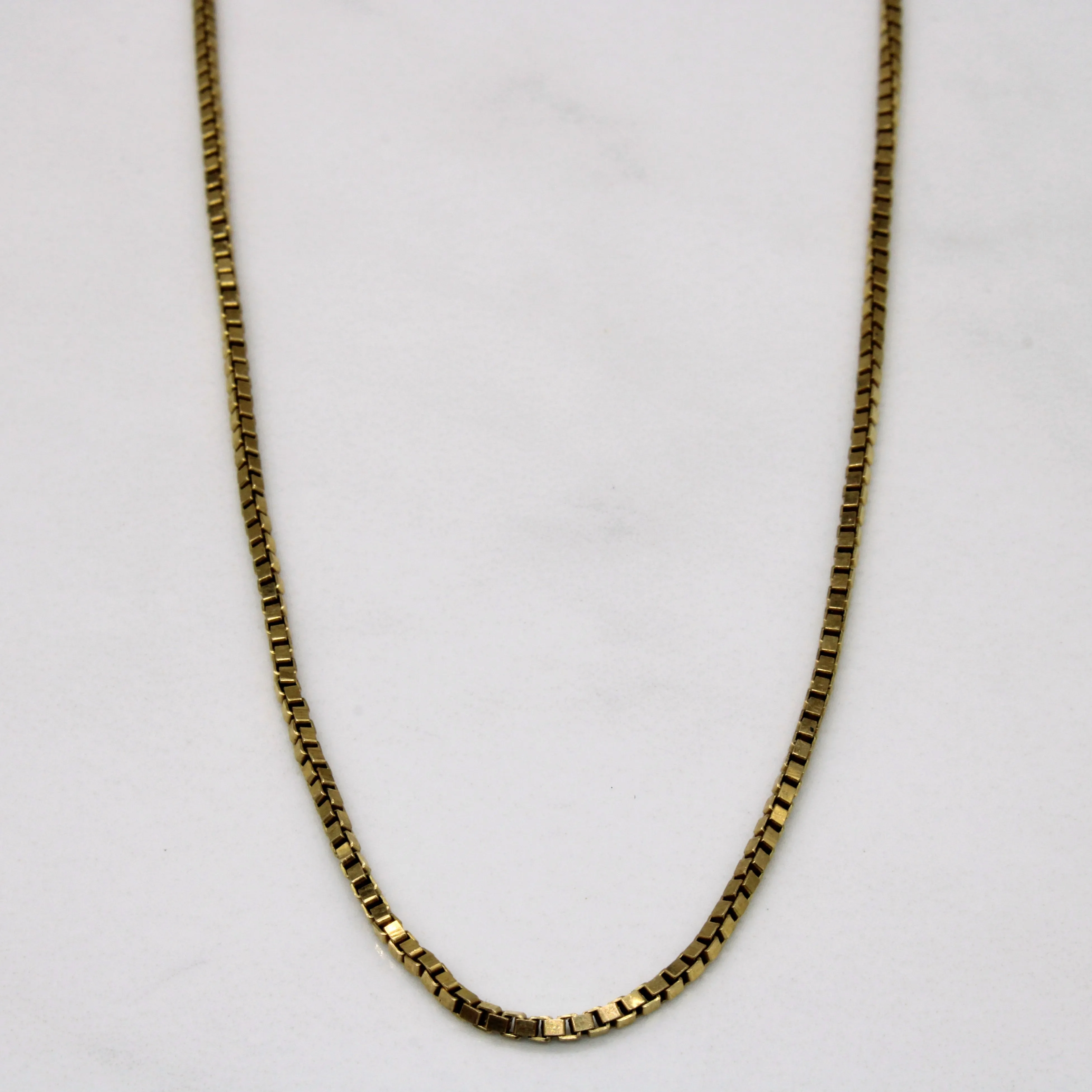 Versatile Piece 9k Yellow Gold Box Link Chain | 17" |