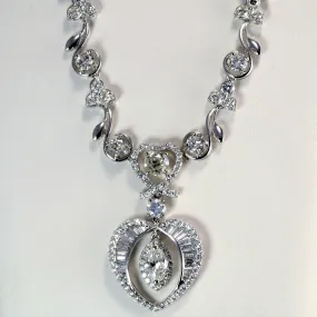Ornate Art Deco Inspired Diamond Necklace | 6.20 ctw, 18''| Alluring Design
