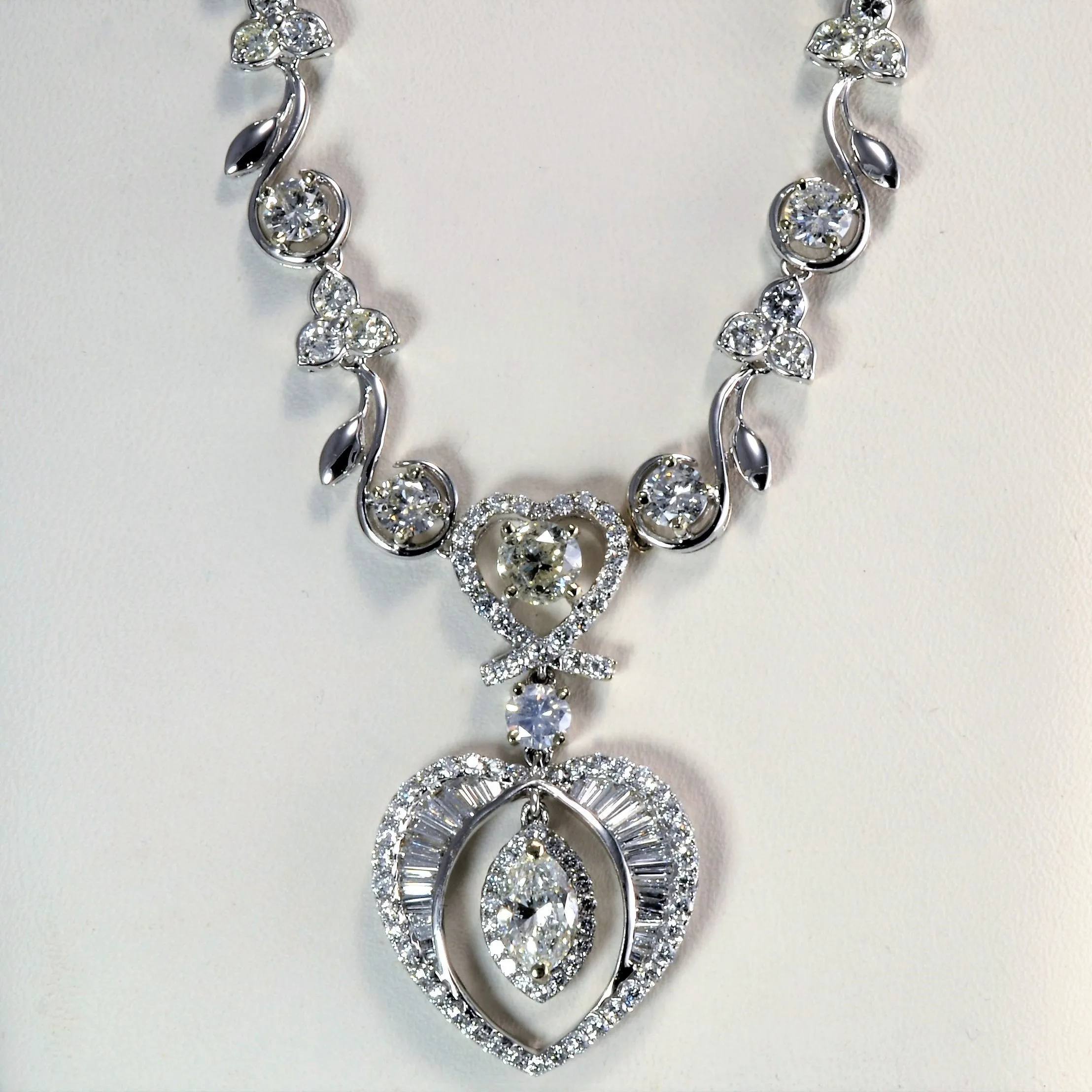 Ornate Art Deco Inspired Diamond Necklace | 6.20 ctw, 18''| Alluring Design