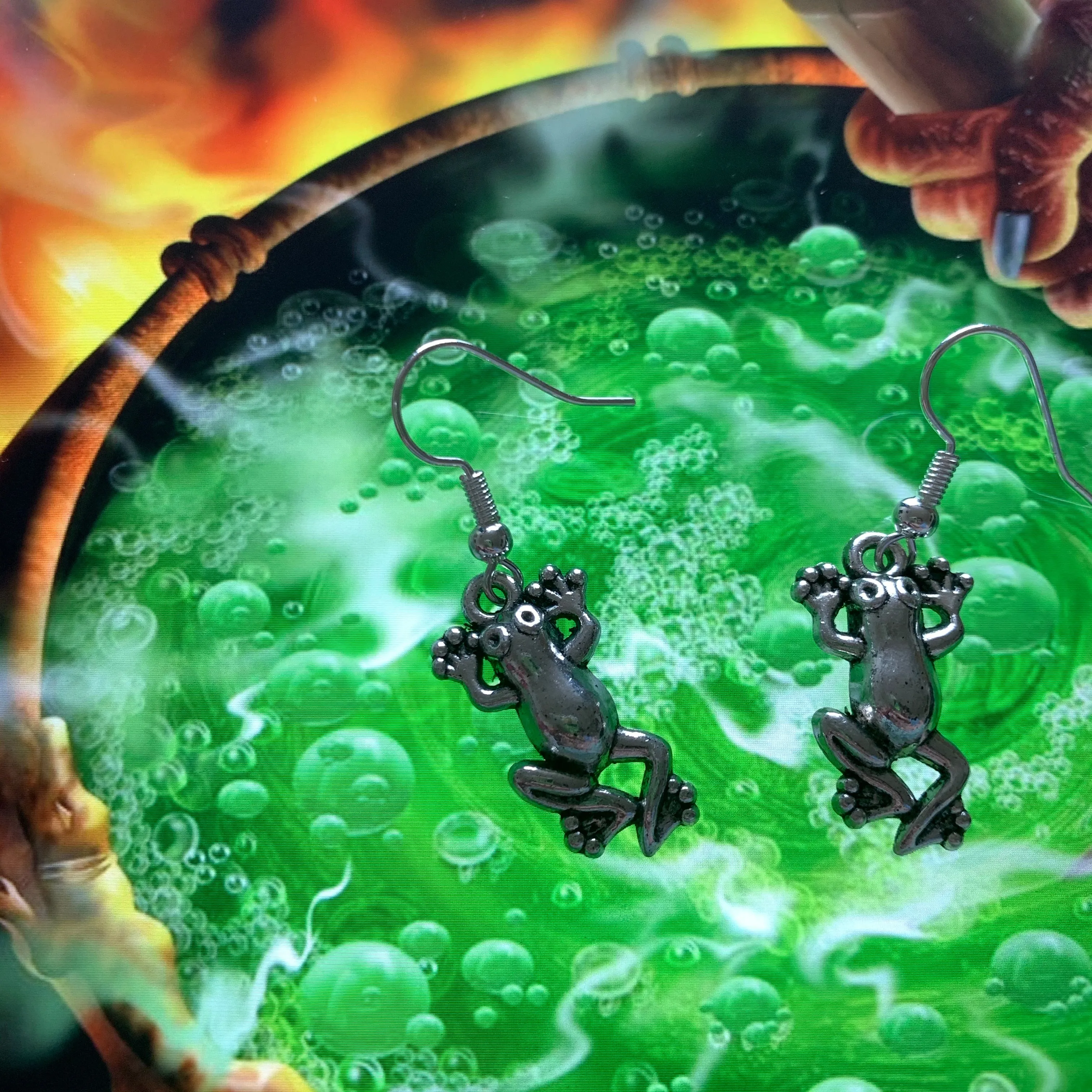 Frog Earrings Wedding Embellishment