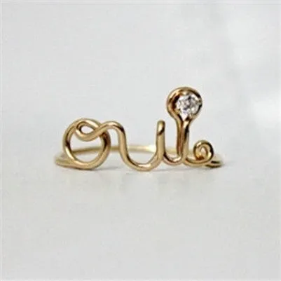 Dreamy Gift Prom Accessory OUI RING WITH SWAROVSKI CRYSTAL