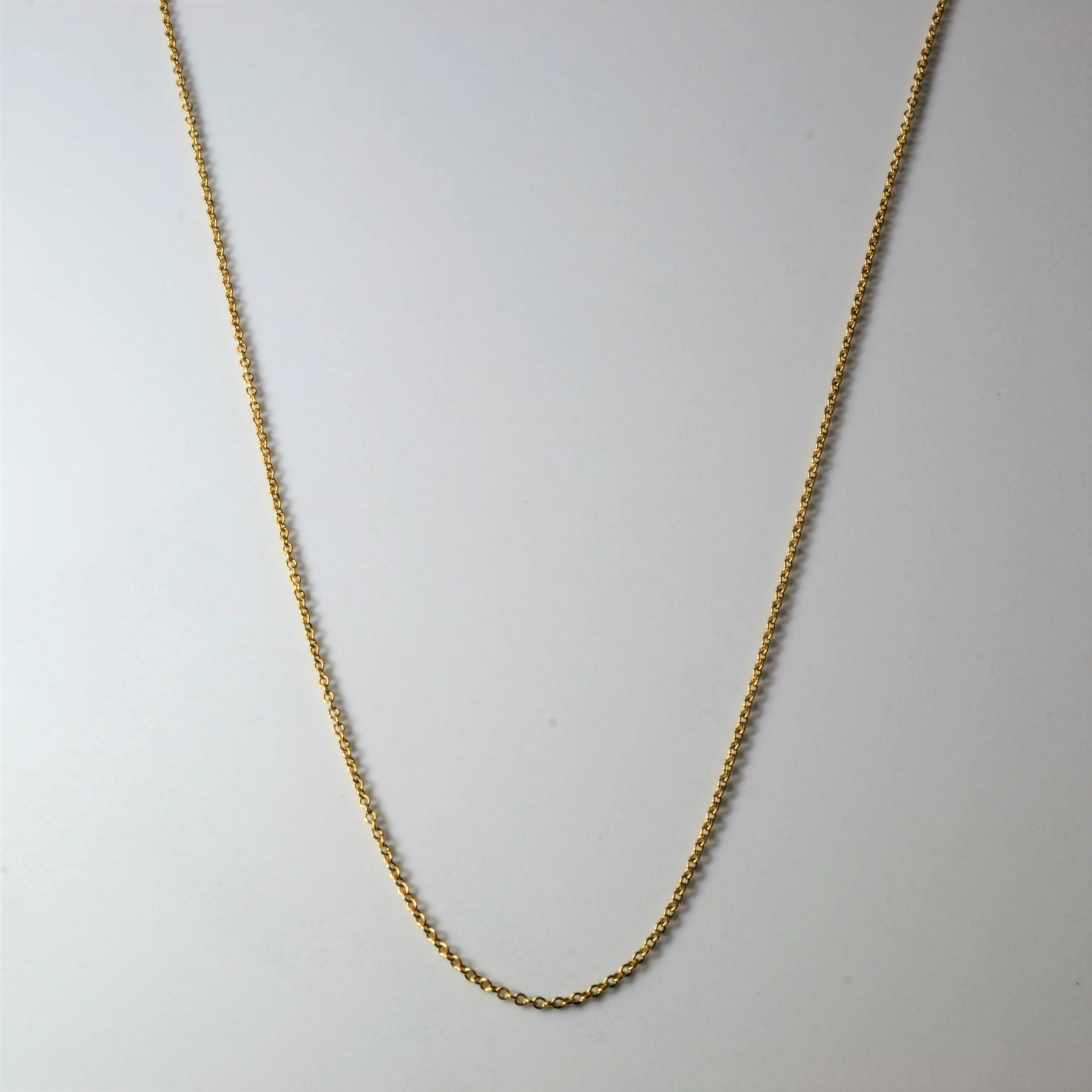 Pandora' 14k Yellow Gold Rolo Chain | 18"| Weekend Sparkle Dazzling Effect